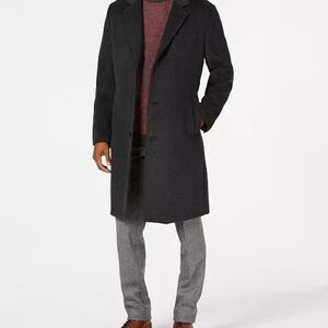 London Fog Men Signature Wool-Blend Overcoat